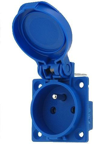 Prizë paneli PCE 1040 0b, 10/16A 2P+E 230V, IP54, blu