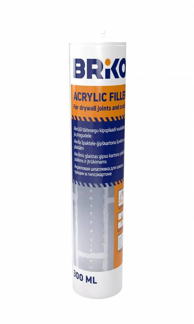 Mbushës akrilik për çarje Briko, 300 ml, i bardhë