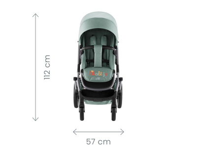 Karrocë sportive BRITAX Smile 5Z, me rrota gome, ngjyra Atlantic Green