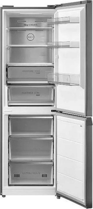 Frigorifer i kombinuar Vox, 338L, No Frost Inverter, gri antracit