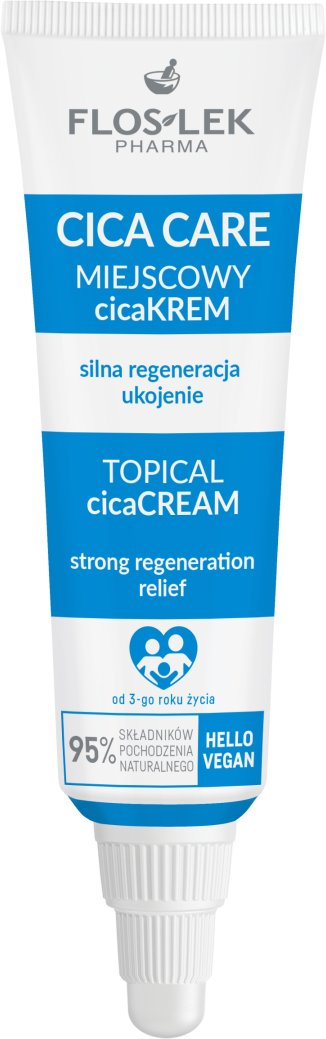 Krem rigjenerues Floslek Pharma Cica Care, për lëkurë të irrituara, 20 ml, i bardhë