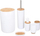 Set banjoje BAMBOO, 6 pjesë, plastikë, i bardhë