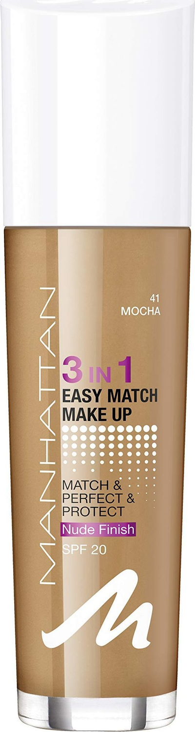 Pudër e lëngshme Manhattan Easy Match 3 in 1, 41 Mocha, SPF 20, 30 ml