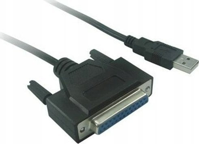 Kabllo USB PremiumCord USB A në DB25, 1 m, e zezë