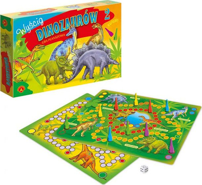 Lojë tavoline Alexander Wyścig Dinozaurów, për fëmijë, shumëngjyrëshe