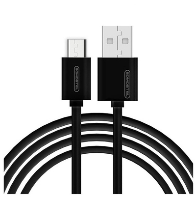 Kabllo USB Somostel SMS-BP02, microUSB, 3.1A, 1.2m, e zezë