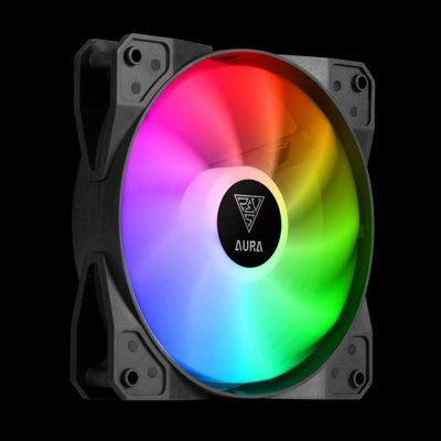 Ftohës uji për CPU Gamdias Aura GL120, 120mm, RGB, i zi