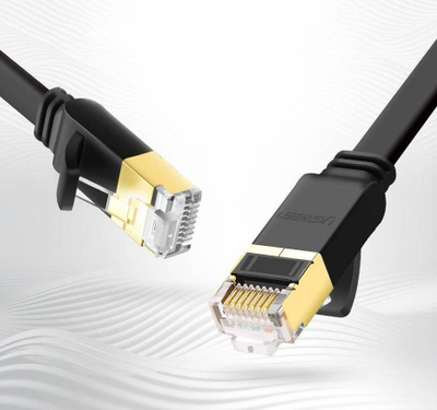 Kabllo rrjeti Ugreen Ethernet RJ45 Cat 7 STP, 10 m, e zezë