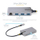 Hub USB C StarTech 3 porta, Gigabit Ethernet, USB 3.0 5Gbps, gri