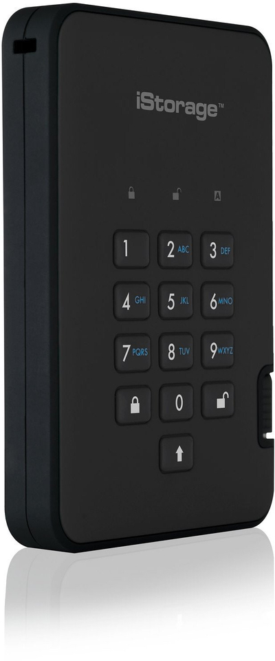 Hard disk i jashtëm iStorage DiskAshur, 4TB, me enkriptim hardware AES 256 bit, i zi