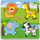 Puzzle druri me forma kafshësh Viga Toys Animals Junior, 5 pjesë, 22.5 cm, shumëngjyrësh