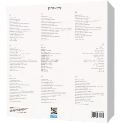 Kufje wireless Proove Tender Pro, me aplikacion, të kaltërta
