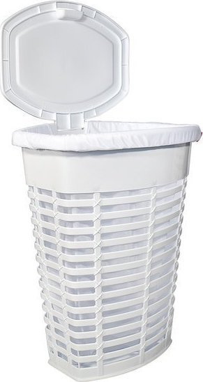 Kosh rrobash Palm Laundry Basket Washing, 50L, me kapak, bezhë
