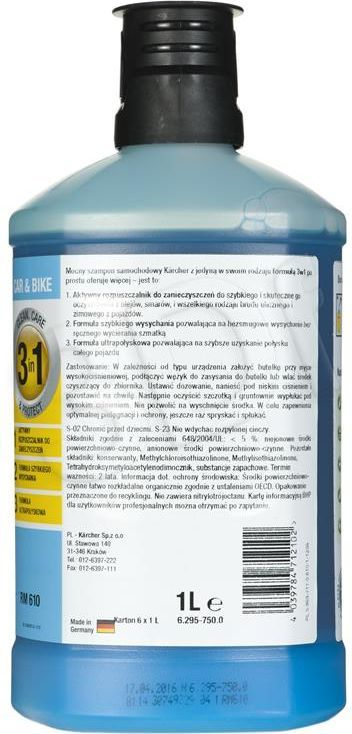Shampon për veturë Karcher 3in1(6.295-750.0), 1L