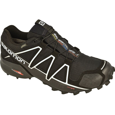 Atlete terreni Salomon Speedcross 4 GTX Gore‑Tex me taban Contagrip, të zeza