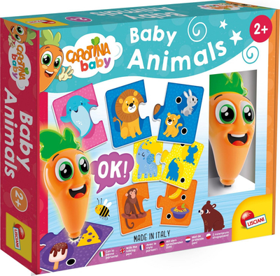 Loje edukative Lisciani Carotina Baby Talking Pen Baby Animals, stilolaps foles, per femije te vegjel