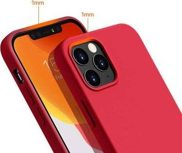 Mbrojtëse telefoni Apple iPhone 12 Pro Max, silikon, e kuqe