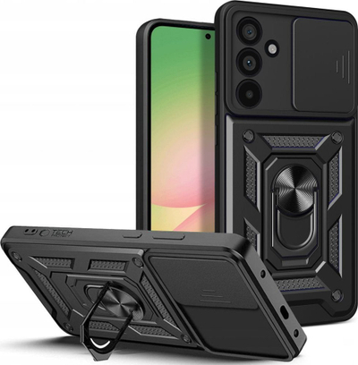 Маса за телефон Tech-Protect Camshield Pro за Galaxy A56 5G, прстен 360°, заштита за камера, црна