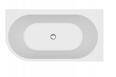 Vaskë këndore freestanding CREA S931-032, 150x80 cm, montim djathtas, e bardhë