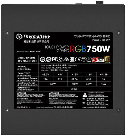 Burim energjie Thermaltake Toughpower Grand RGB PS-TPG-0750FPCGEU-R ATX, 750W