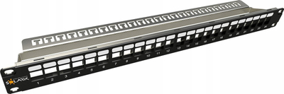 Patch panel Solarix 19" 1U, 24 porta, i zi