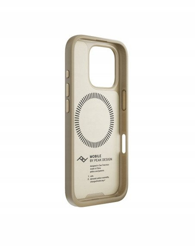 Mbështjellëse telefoni Peak Design Everyday Fabric për iPhone 16 Pro, SlimLink MagSafe, Bone