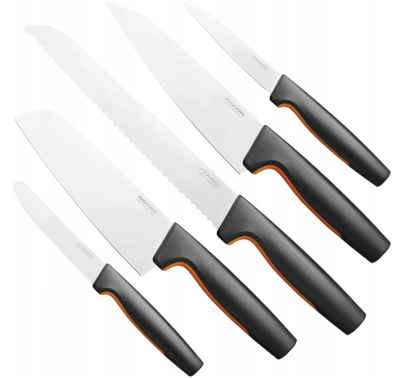 Set thika Fiskars 1057554, 5 copë, zezë/portokalli