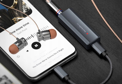 Përforcues kufjesh Fosi Audio DS2 2024, DAC USB C, dalje 4.4 mm, gri