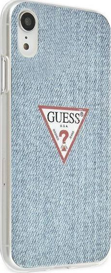 Mbulesë telefoni Guess Jeans për iPhone XR, TPU, me xhins blu