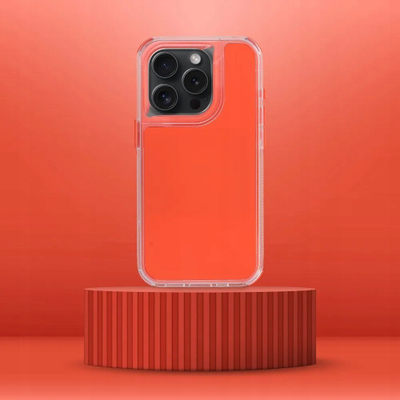 Qese telefoni Matrix për iPhone 13 Pro, e butë, e tejdukshme, portokalli