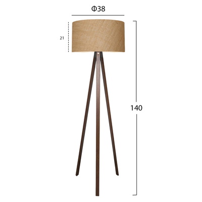 Llambë dyshemeje tripod kapak (HM7578.01), bezhë