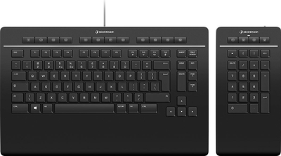 Tastierë 3Dconnexion Keyboard Pro, me numpad të veçuar, Bluetooth USB, e zezë