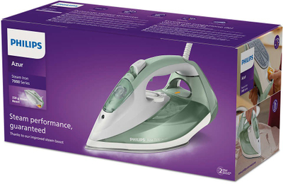 Hekur me avull Philips DST7012/70, Quick Calc Release, taban SteamGlide Plus, blu