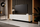 Komodë TV Cama Meble Faro, 200x42x52 cm, e bardhë dhe lisi