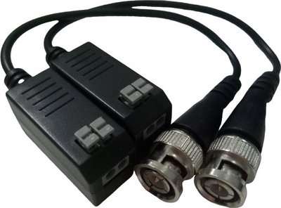 Video balun Hikvision DS-1H18S/E(C), për kamera sigurie, transmetim me UTP, ngjyrë e zezë