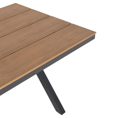 Tavolinë katrore alumini Tawnee 150x89,5x73Hcm (HM6037.01)