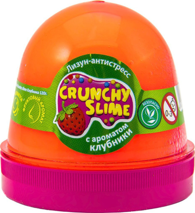 Lodër slime antistres Mr.Boo FF80087, crunchy, me erë luleshtrydhe, 120 g