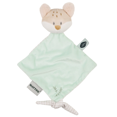 Mbajtëse për meme Nattou Doudou Fox, 19 cm, Flo Mint Green