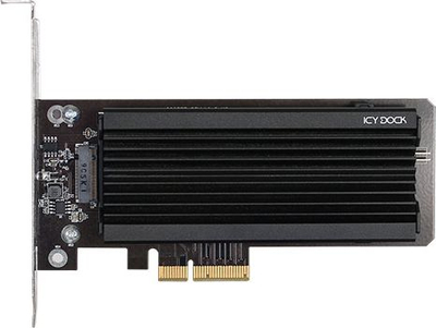 Adapter PCIe Icy Dock EZConvert Ex Pro MB987M2P-1B, PCIe 3.0 x4, për SSD M.2 NVMe, i zi