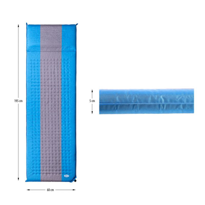 Dyshek kampingu vetë-fryrës Nils Extreme NC4340, 1.3 kg, me komplet riparimi, blu-gri