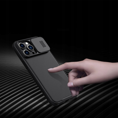 Mbështjellës telefoni Nillkin Camshield Pro, për iPhone 14 Pro Max, i kaltër