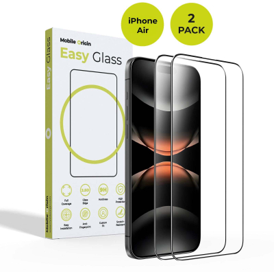 Mbrojtëse ekrani Mobile Origin EasyGlass, për iPhone Air, set 2 copë, transparente