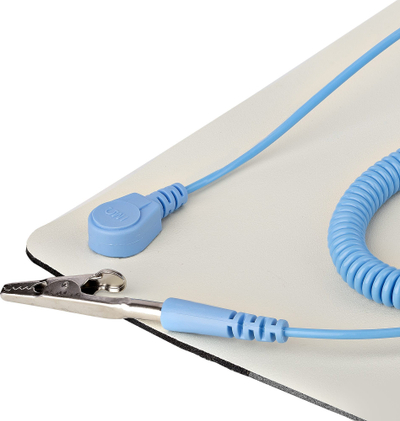Tapet antistatik StarTech.com ESD, 30 x 46 cm, PVC i butë, me kabllo tokëzimi