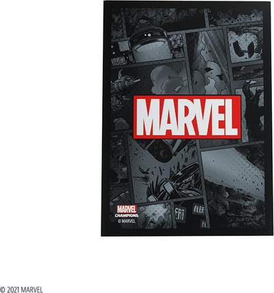 Mëngë për karta Gamegenic: Marvel Champions, 66 x 91 mm, 50 +1 copë, të zeza me dizajn