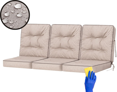 Set jastëkësh kopshti Hobbygarden Cushion Venus, 3x60 cm, ekolen, bezhë