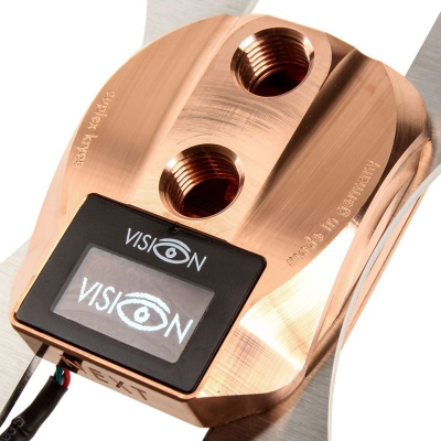 Bllok uji CPU Aquacomputer Cuplex Kryos NEXT VISION AM4, bakër, me ekran