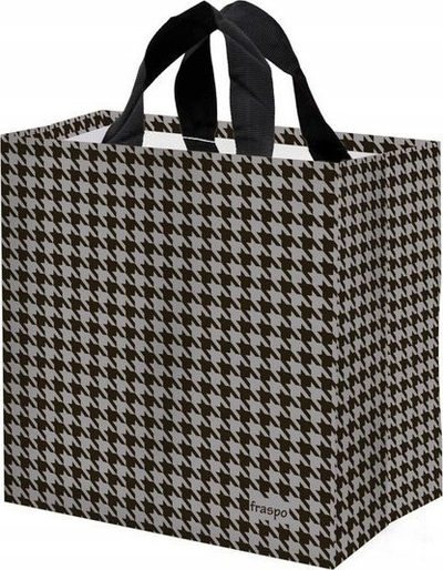 Çantë blerjesh Esy Floresy Bag, 24L, polipropilen i laminuar, gri me të zezë