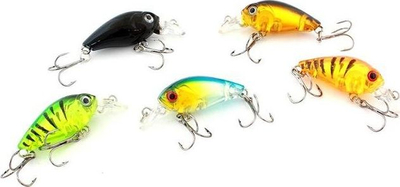 Set wobblers peshkimi AG103 Lures, 45 mm, 5 copë, shumëngjyrësh
