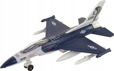 Avion lodër Leantoys Fighter, 1:72, me drita edhe zë, blu navy