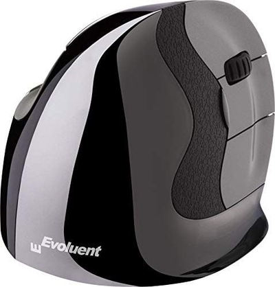 Вертикално глувче BakkerElkhuizen Evoluent D Wireless, ергономско, безжично, сиво